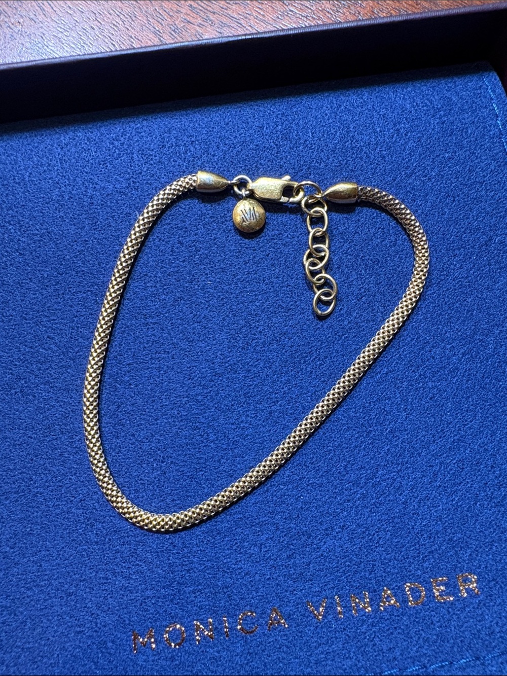 MONICA VINADER Gold Mesh Chain Bracelet - Picture 2 of 5